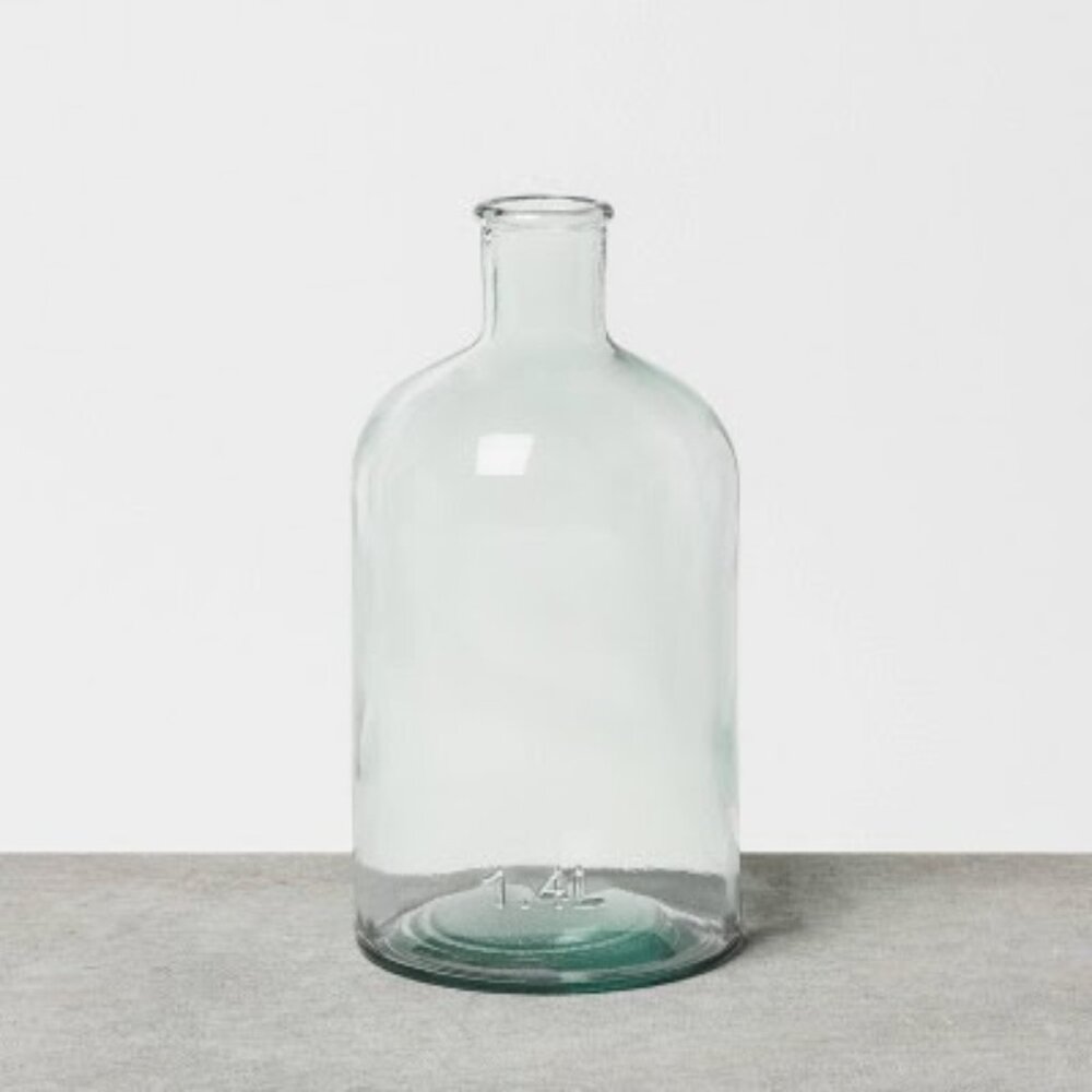 Medium Clear Glass Vase - Hearth & Hand™ with Magnolia, 1.4 L